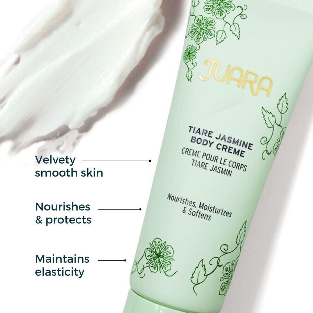 Juara Tiare Jasmine Body Creme 0.34 fl oz NWOB & Sealed Velvety Feel Uplifting